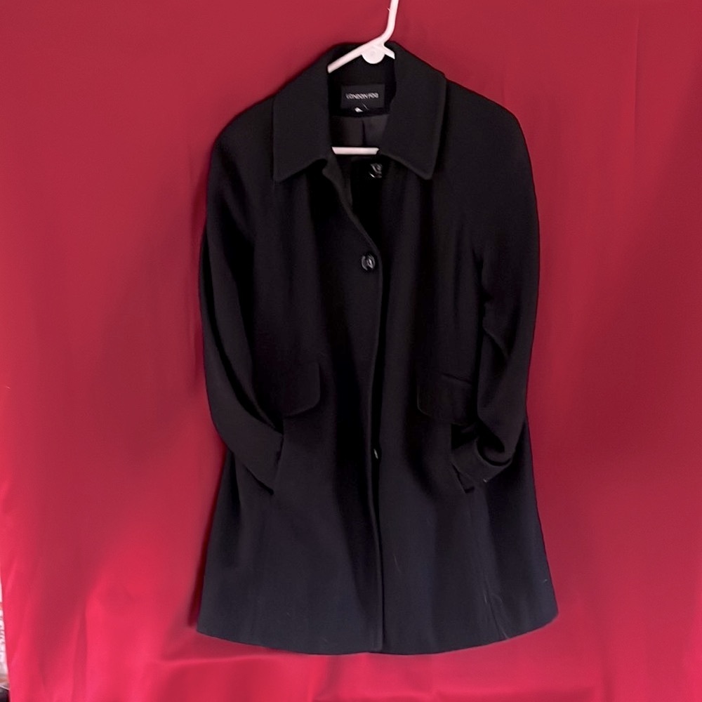 London fog black wool blend coat